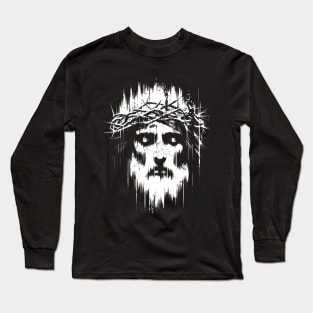 The Shroud Of Turin Holy Face Of Jesus Long Sleeve T-Shirt